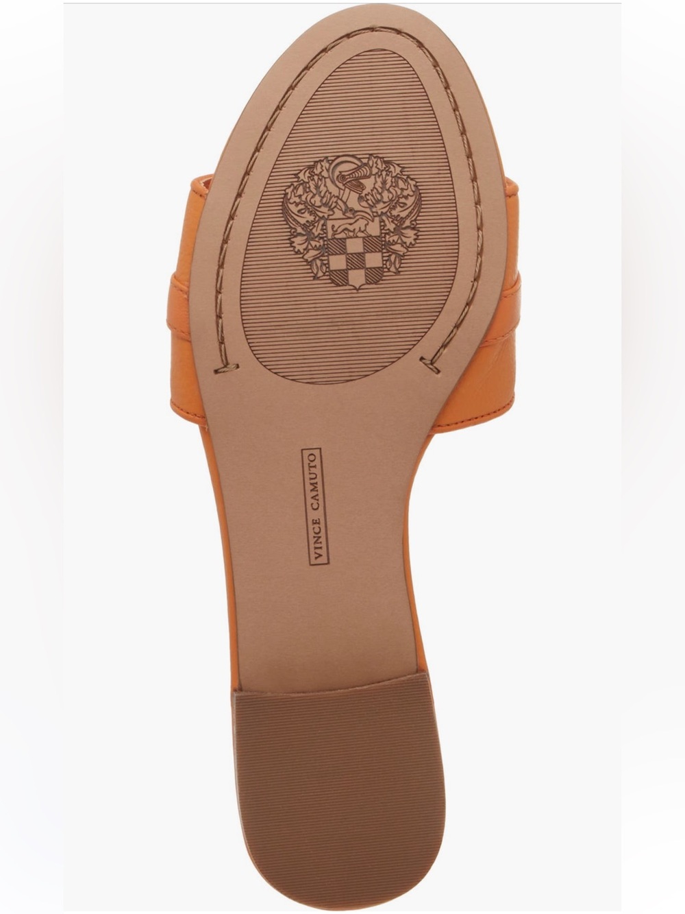 Vince Camuto Orange Leather Maxine Slide Sandal NWT - Picture 5 of 6